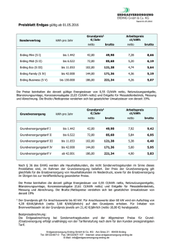 Preisblatt ab 01.05.2016