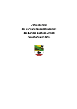 Geschäftsjahr 2015 - Oberverwaltungsgericht - Sachsen