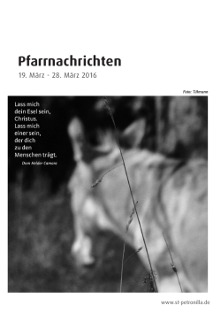 Pfarrnachrichten - St. Petronilla