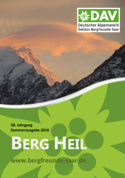 BERG HEIL - Bergfreunde Saar