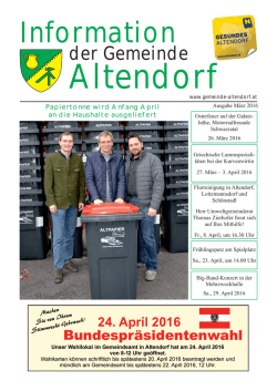 Information - Gemeinde Altendorf