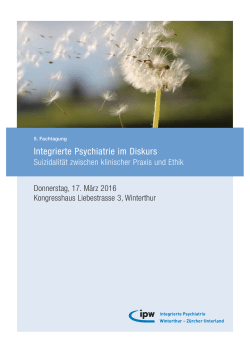 Integrierte Psychiatrie im Diskurs - Integrierte Psychiatrie Winterthur