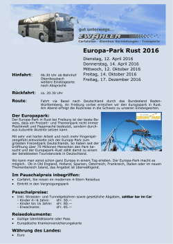 Europa-Park Rust 2016 - Zwahlen Carreisen Oberdiessbach