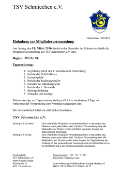 Jahreshauptversammlung 2016