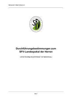 Durchf&uuml;hrungsbestimmungen - S&auml;chsischer Fu&szlig;ball