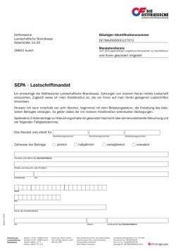 SEPA-Lastschriftmandat - Ostfriesische Landschaftliche Brandkasse