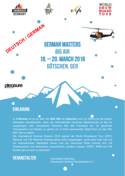 Ausschreibung - Snowboard Germany