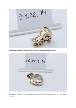 Goldfarbener Anh&auml;nger mit einem klaren Glitzerstein und mehreren