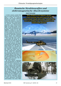 Russische Strahlenwaffen und elektromagnetische Abwehrsysteme