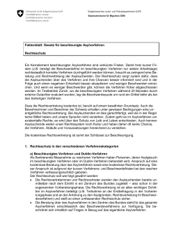 Fact Sheet: Rechtsschutz - Staatssekretariat für Migration
