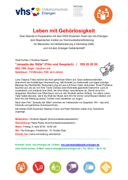Flyer - vhs Erlangen