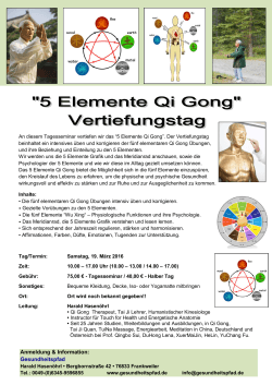 5 Elemente Qi Gong - Vertiefungstag