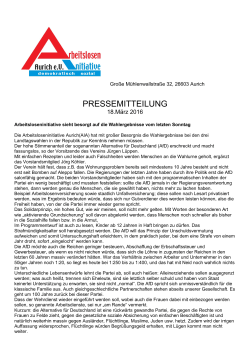 Pressemitteilung zum Erfolg der AfD bei den Landtagswahlen am 13