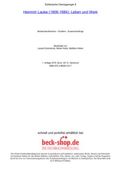Heinrich Laube (1806-1884): Leben und Werk - beck