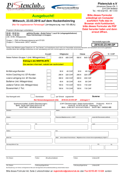 Ausgebucht! - Pistenclub eV