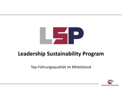 Leadership Sustainability Program