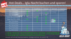 Hot-Deals... Iglu-Nacht buchen und sparen! - Iglu-Dorf