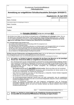 Schulbuchausleihe 2016