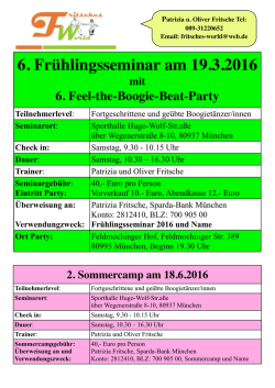 Frühlingsseminar 2016