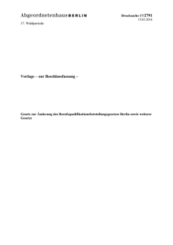 Drucksache 17/2791 - Abgeordnetenhaus von Berlin
