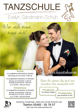 Hochzeiten 2016 - Tanzschule Evelyn Sandmann