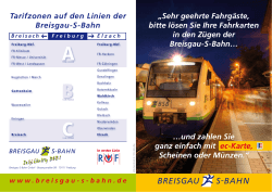 Flyer BSB-Fahrscheinautomaten - Breisgau-S-Bahn