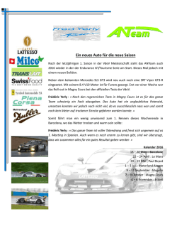 Ein neues Auto für die neue Saison