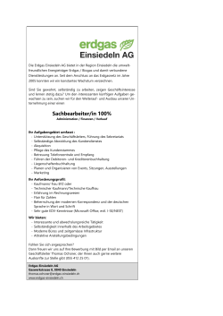 Inserat als PDF - Erdgas Einsiedeln AG