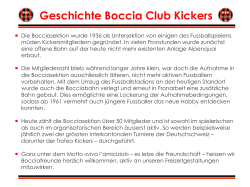 Geschichte Boccia Club Kickers