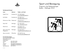 Radsportgruppe Baden-Wettingen 2016