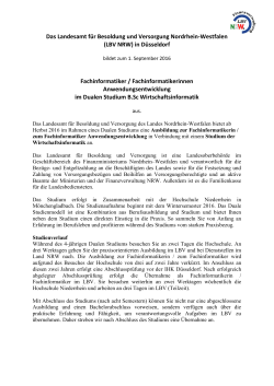 Duales Studium f&uuml;r Fachinformatiker