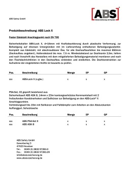 Produktbeschreibung: ABS Lock X