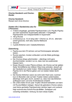 Chorizo-Sandwich und Chorizo-Zander