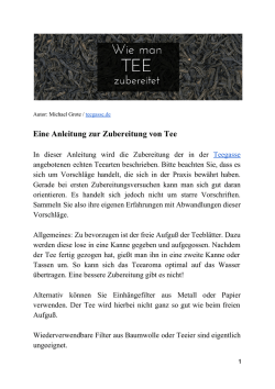Eine Anleitung zur Zubereitung von Tee