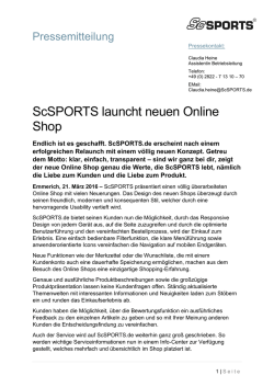ScSPORTS launcht neuen Online Shop