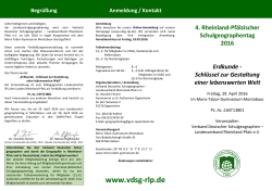 4. Rheinland-Pfälzischen Schulgeographentag - erdkunde