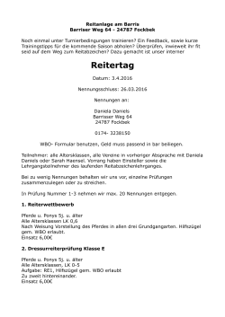 Reitertag - Reitsport Walther & Finger GbR