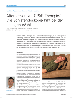 Alternativen zur CPAP-Therapie? – Die Schlafendoskopie hilft bei