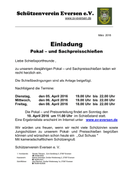 Pokalschießen 2016 - Schützenverein Eversen eV