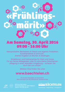 Flyer Frühlingsmärit 2016