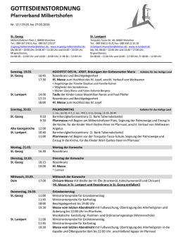 gottesdienstordnung - St. Georg, Milbertshofen