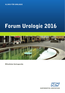 Forum Urologie 2016 - Kantonsspital Winterthur