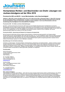 Hochpr&auml;zises Richten- und Abschneiden von Draht