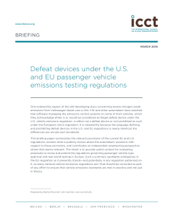 Defeat devices under the U.S. and EU passenger vehicle emissions