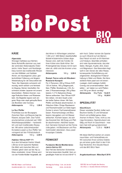 BioPost März/April 2016 - Bio-Deli