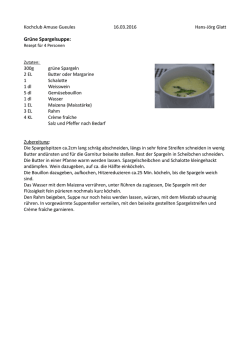Gr&uuml;ne Spargelsuppe - Kochclub Amuse Gueules