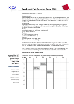 Druck- und Plot-Ausgabe, Raum B362