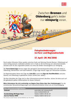 Baustelle zwischen Bremen und Oldenburg 17. April
