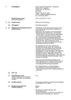 Bekanntmachung der Ausschreibung (pdf | 12 KB)