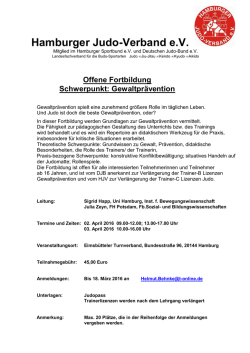 HJV Trainerfortbildung Gewaltpr&auml;vention